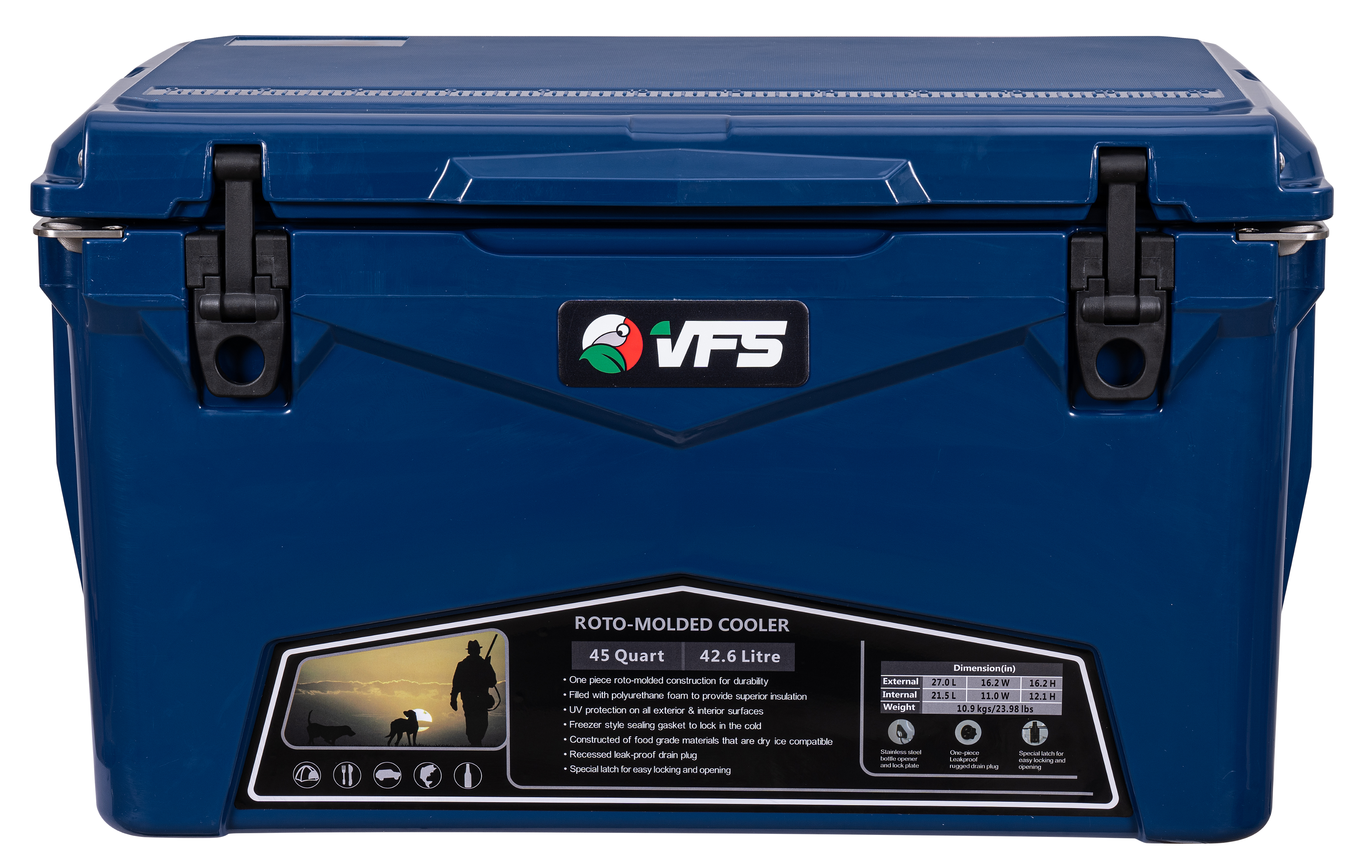 COOLER POLAR 45QT - OCEAN BLUE