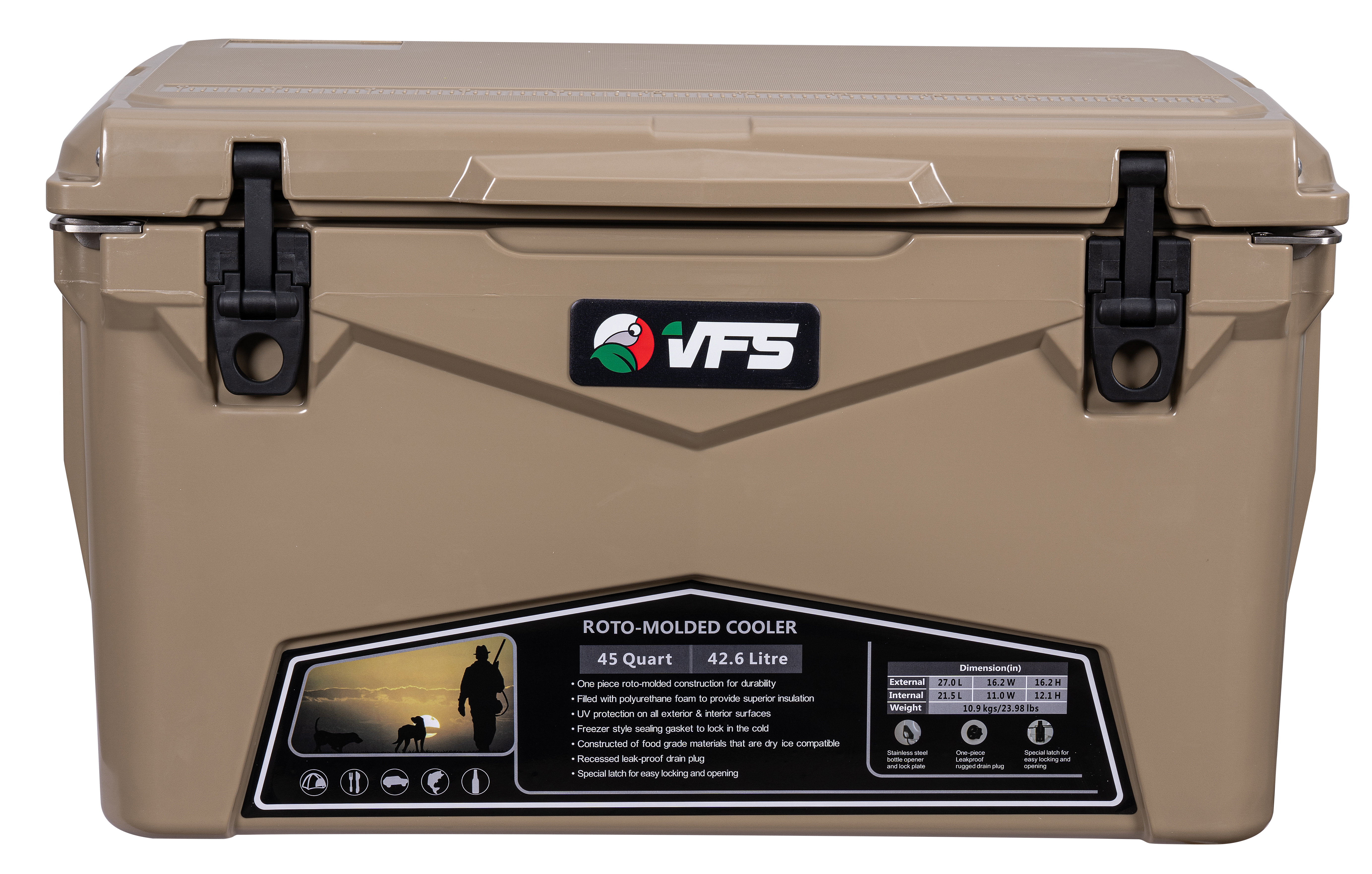 COOLER POLAR 45QT - SAND