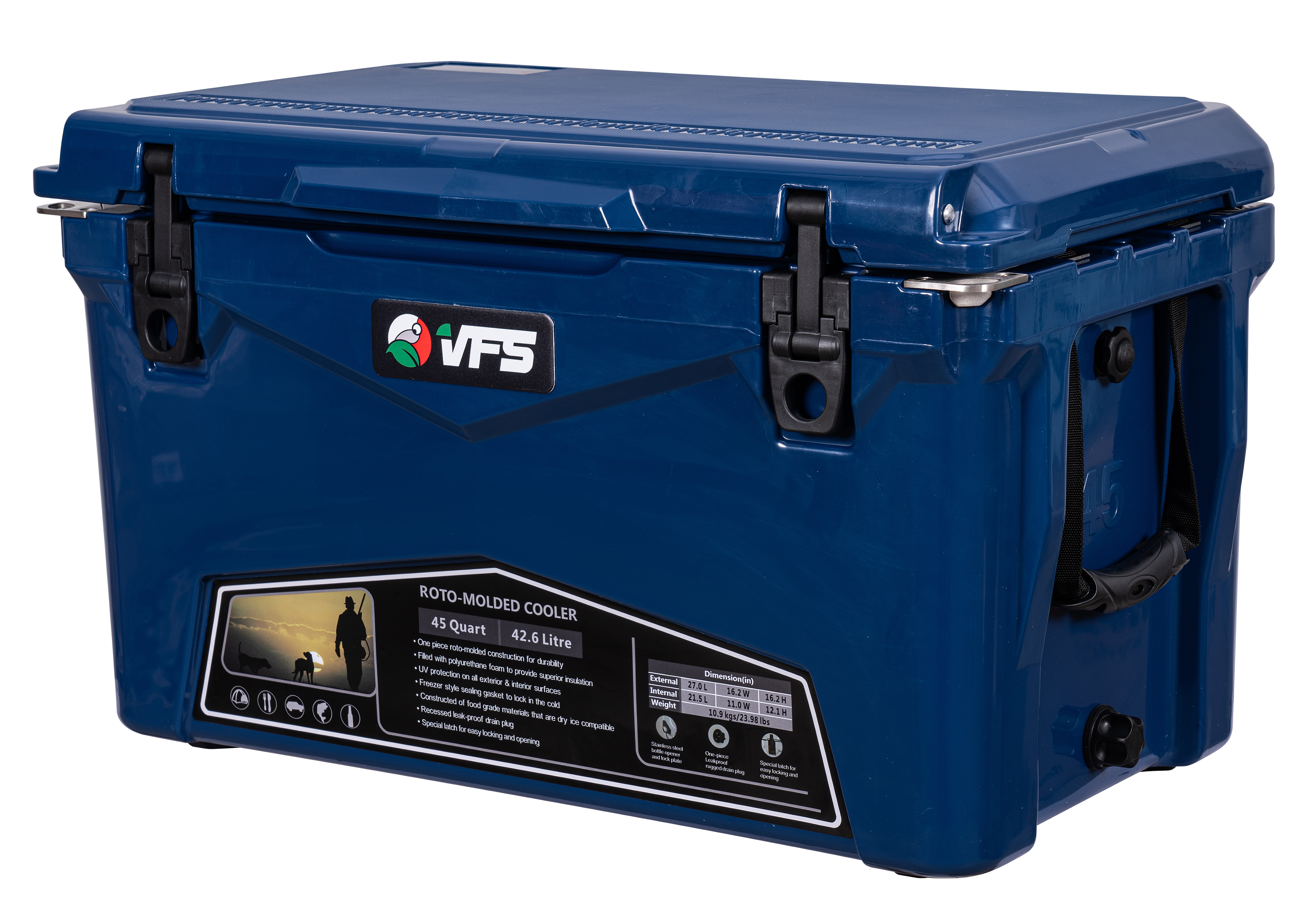 COOLER POLAR 45QT - OCEAN BLUE