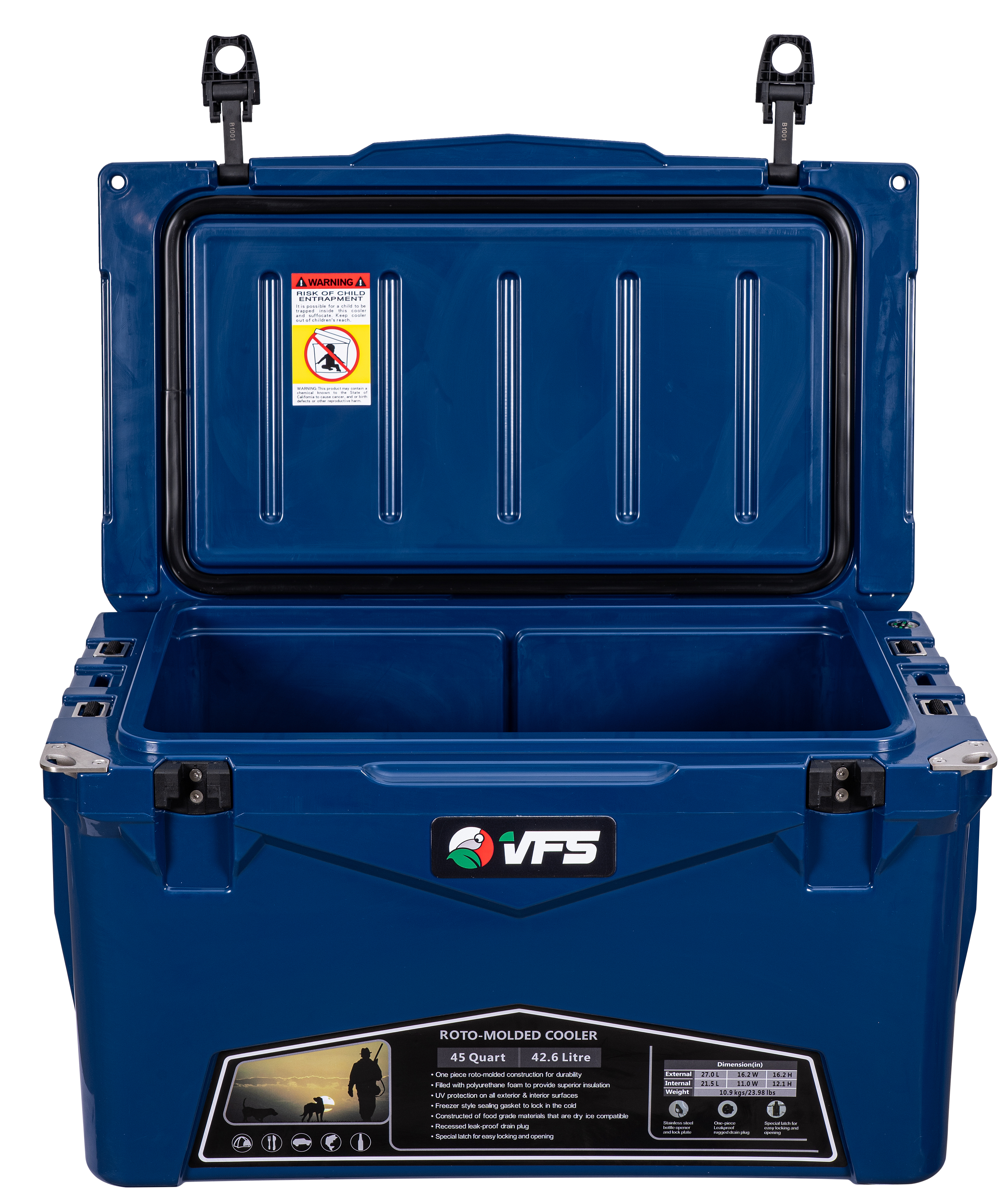 COOLER POLAR 45QT - OCEAN BLUE