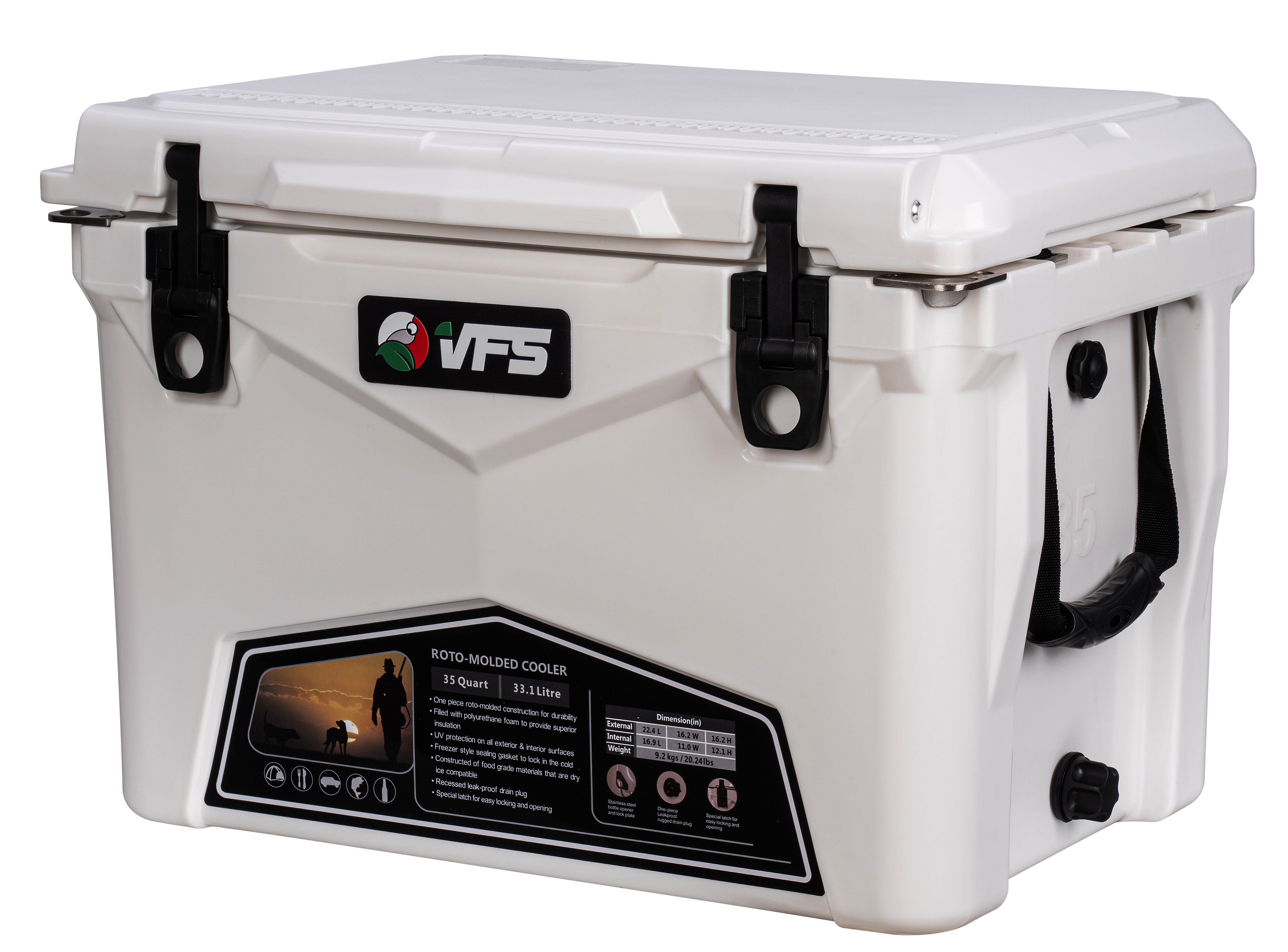 COOLER 35QT - BLANCO