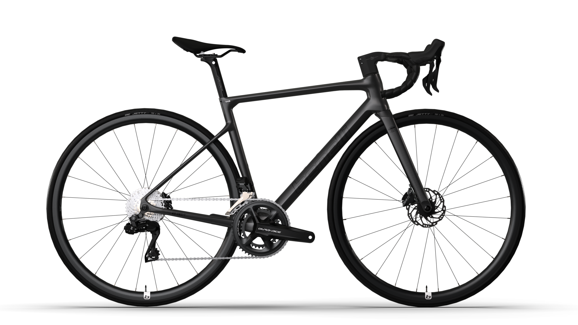 BICICLETA BENELLI R23 6.0 ELITE CARB DISK DI2 COLOR GRIS OSCURO / NEGRO TALLA M