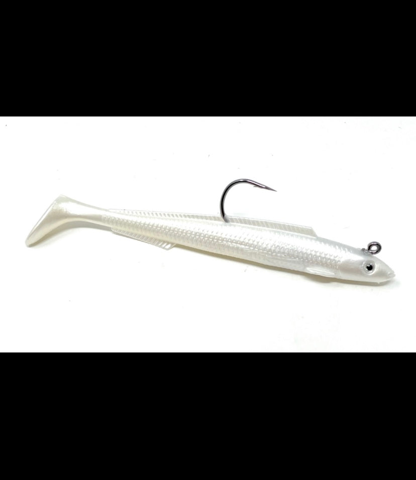 SEÑUELOS DE GOMA LA FLECHA 6" 09 COLOR PEARL WHITE