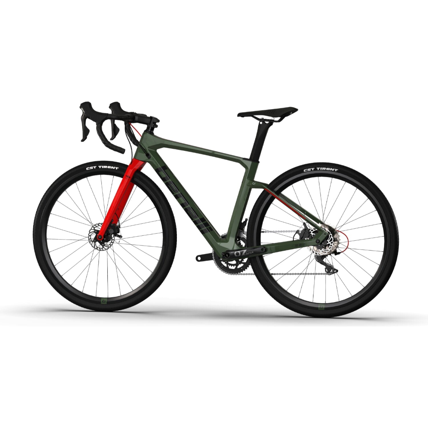 Bicicleta Gravel Benelli Carb. (G22 1.0 Adv Carb) Color Verde Militar/Negro Talla L