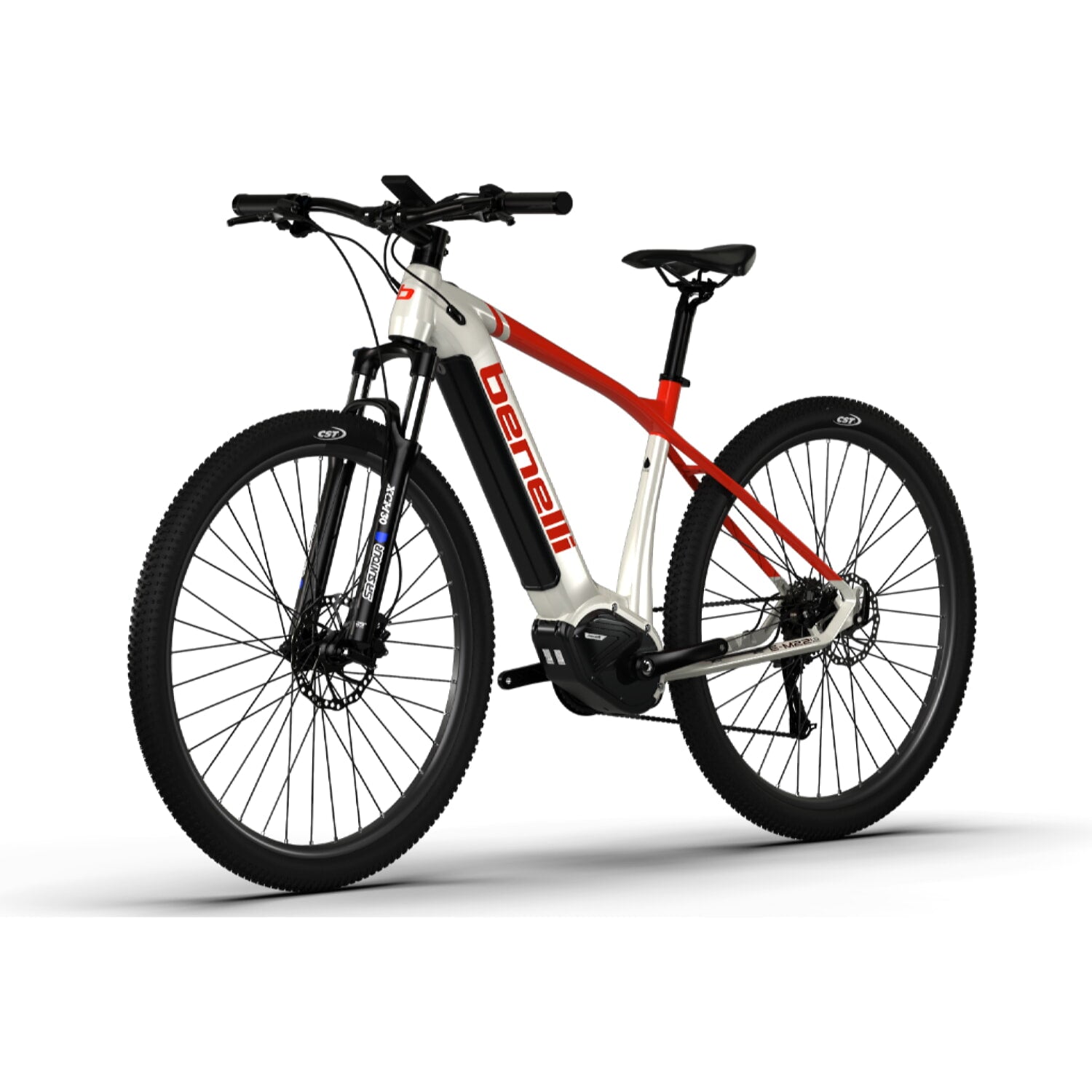 Bicicleta Eléctrica Mtb Benelli Alum. (E-M22 ADV AL 29 ) Talla L (Blanco/Rojo)