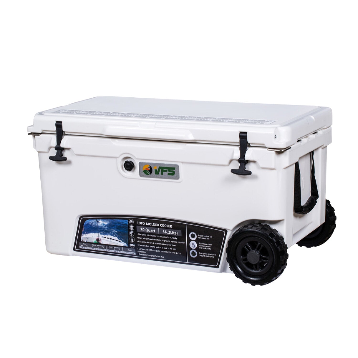 COOLER 70QT - BLANCO CON RUEDAS