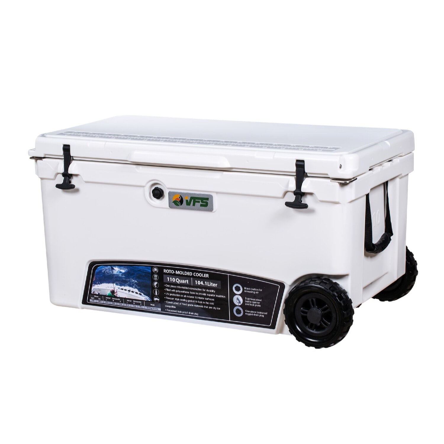 Cooler 110Qt W/Wheel - White