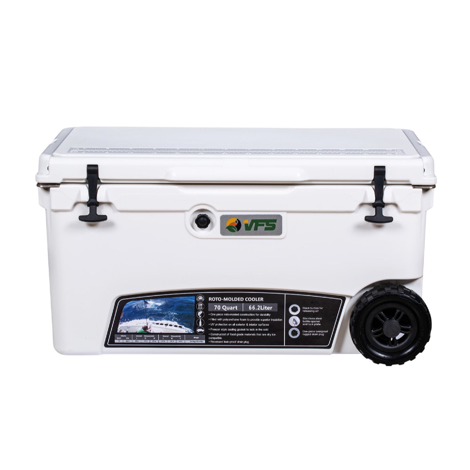 COOLER 70QT - BLANCO CON RUEDAS