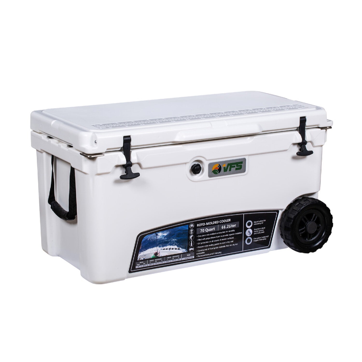 COOLER 70QT - BLANCO CON RUEDAS