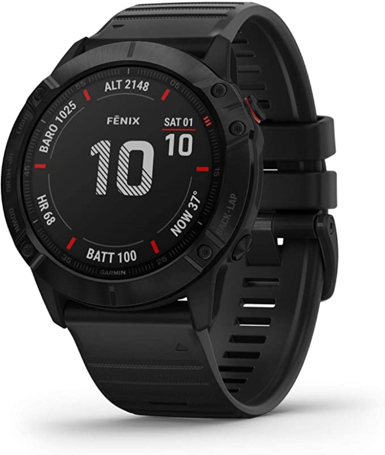 Fenix 6X Pro Black Correa Negra Garmin
