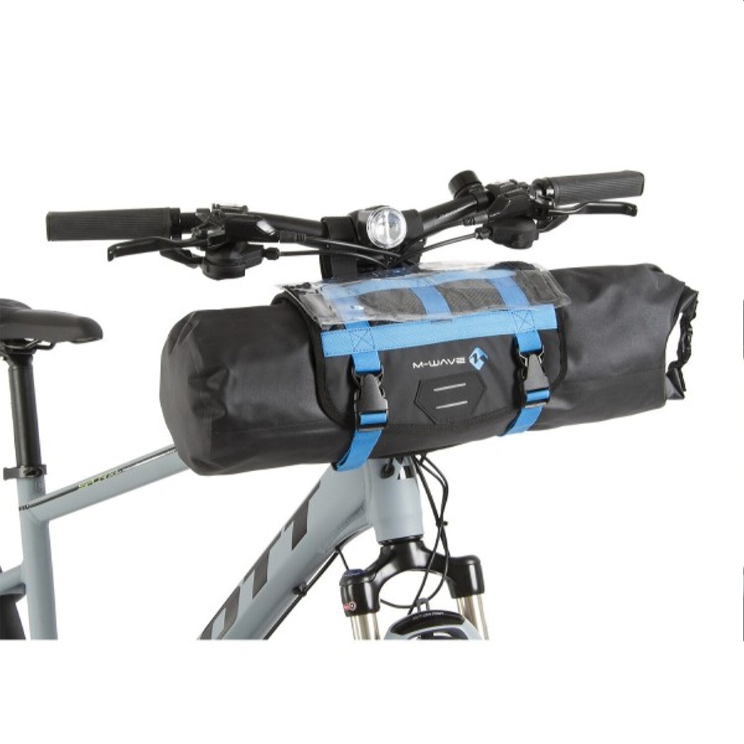 M-Wave Bolsa delantera al manillar 10 litros negro-azul 100% Waterproof