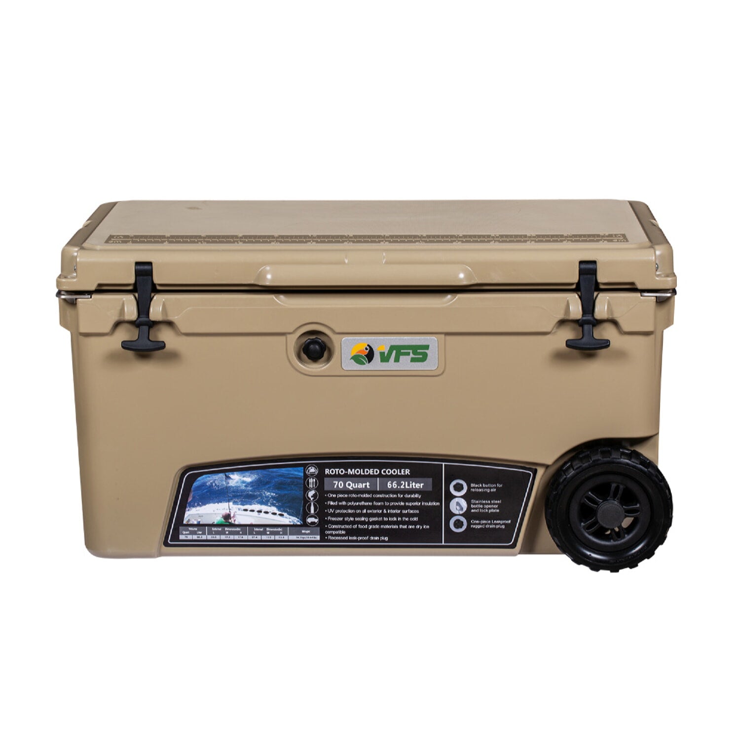 Cooler 70Qt W/Wheel - Sand