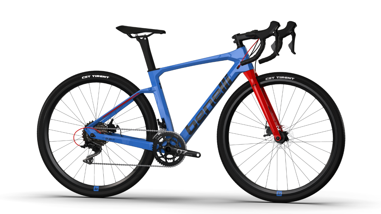 Bicicleta Gravel Benelli Carb. (G22 1.0 ADV Carb) Color Azul/Negro Talla S