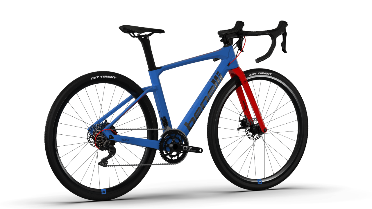 Bicicleta Gravel Benelli Carb. (G22 1.0 ADV Carb) Color Azul/Negro Talla S