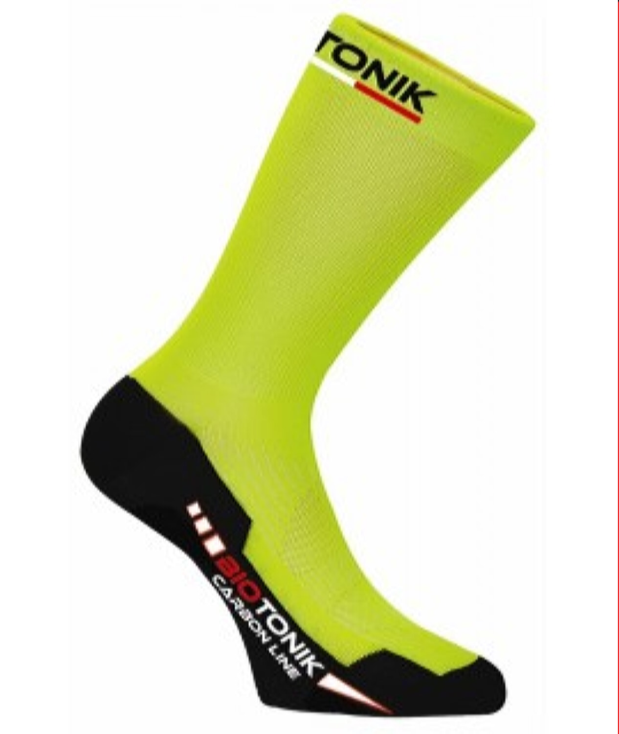 Medias Carbonio Amarillo Fluo-Negro Biotonik Talla 39-42