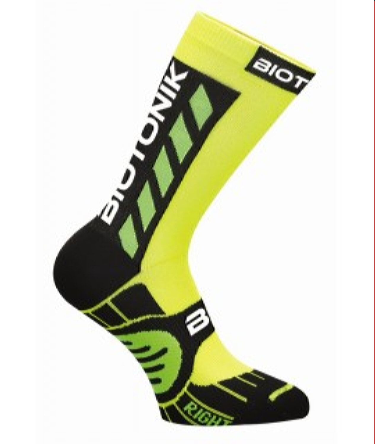 Medias Fluo Amarillo Verde Biotonik Italia Talla 39-42