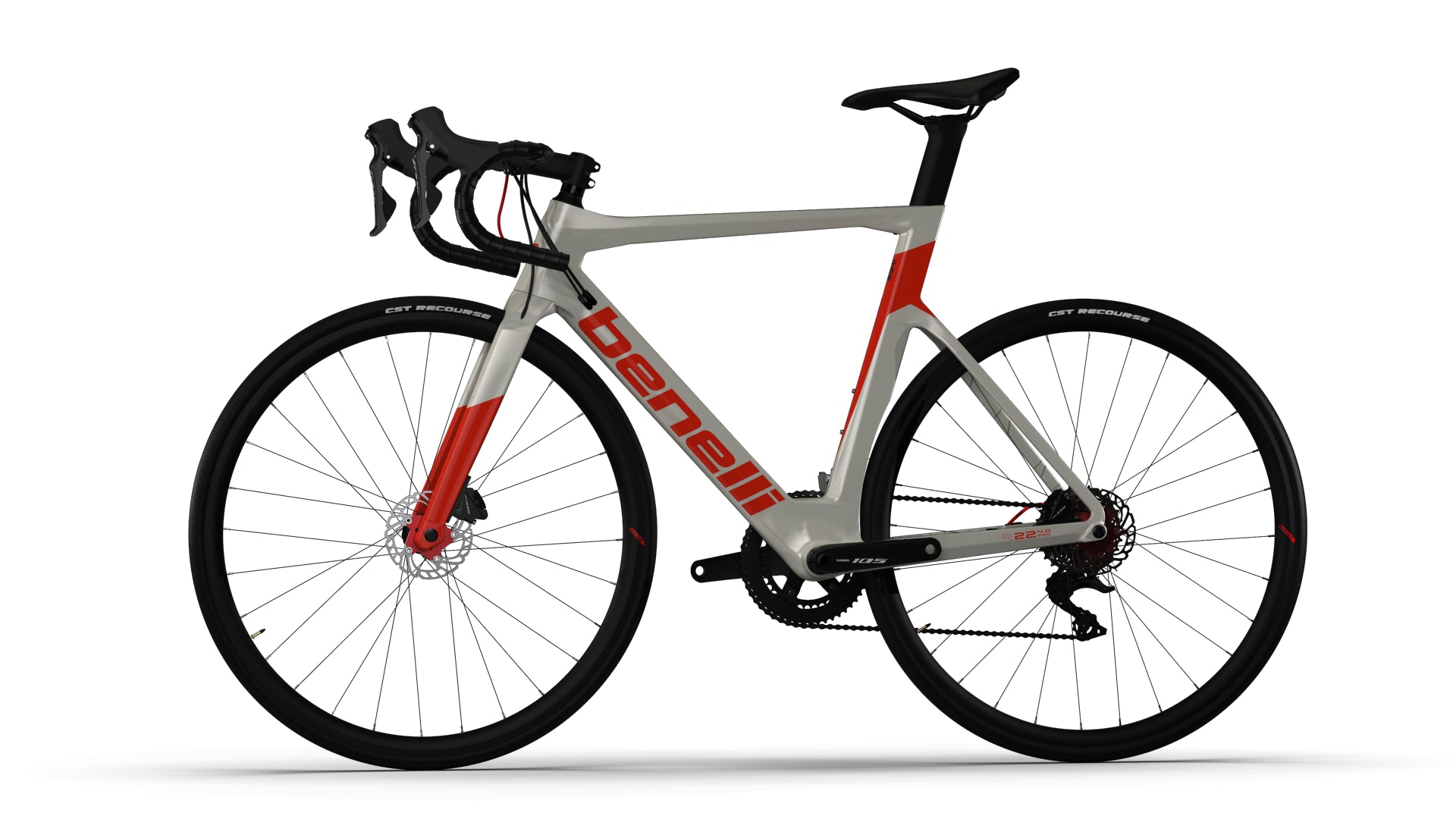 BICICLETA BENELLI (R22 4.0 PRO CARB DISK) BLANCO/ROJO TALLA L