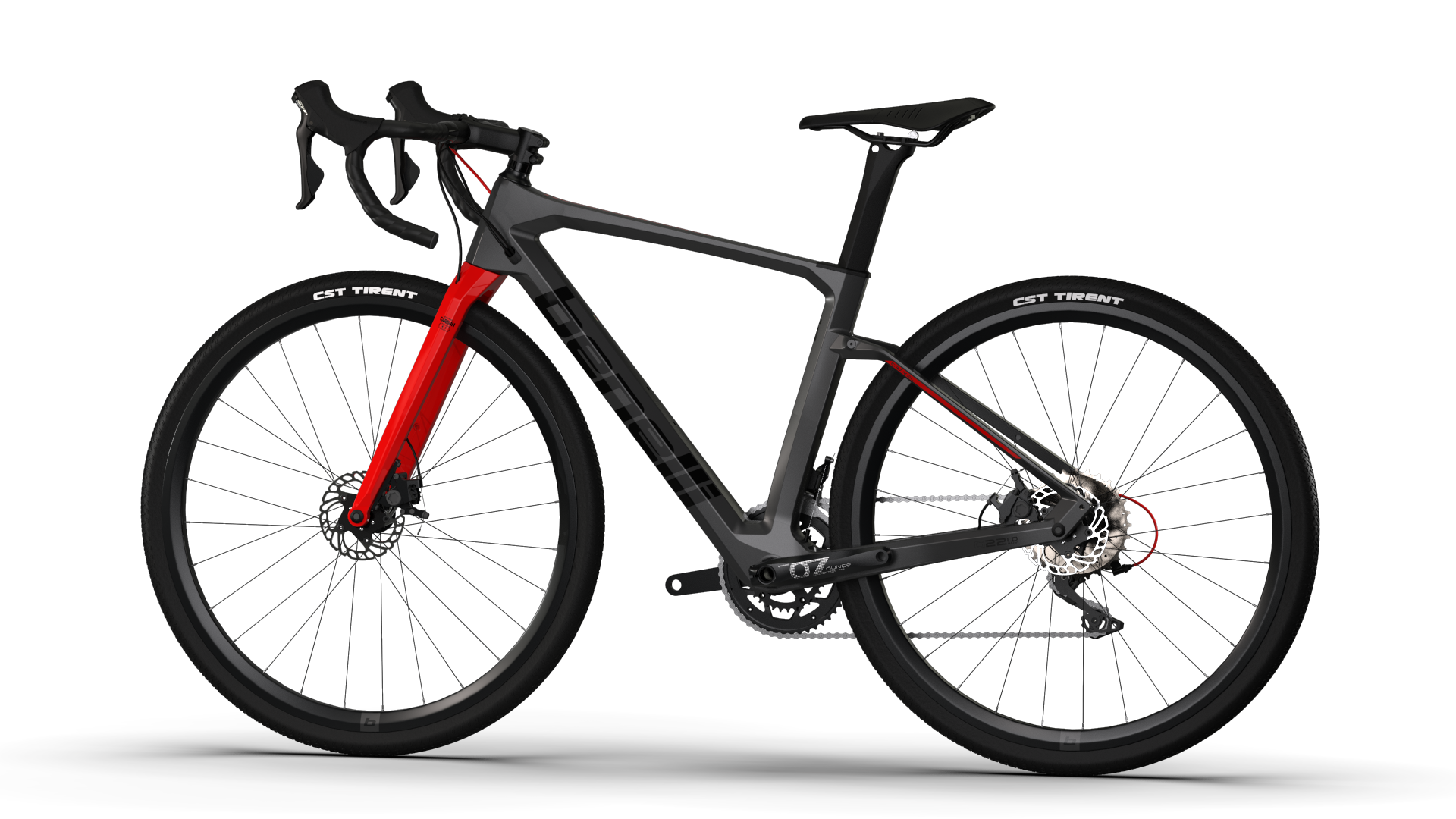 Bicicleta Gravel Benelli Carb. (G22 1.0 Adv Carb) Color Gris Oscuro/Negro Talla S