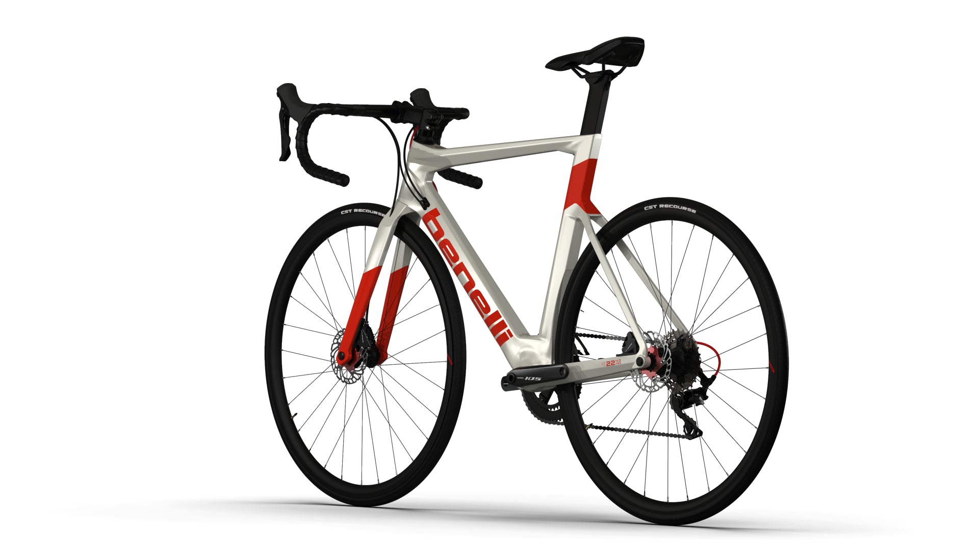 BICICLETA BENELLI (R22 4.0 PRO CARB DISK) BLANCO/ROJO TALLA L