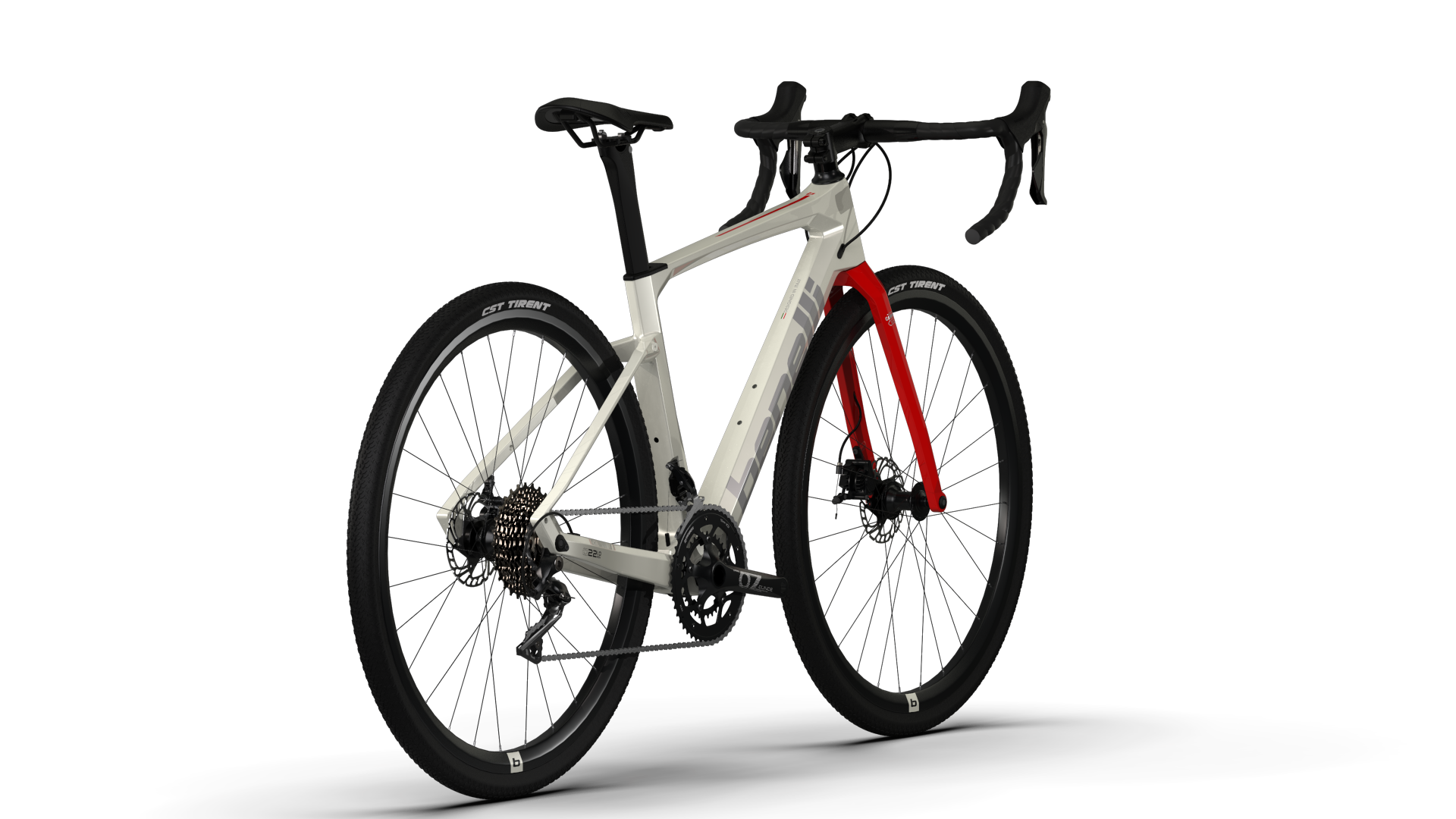 Bicicleta Gravel Benelli Carb. (G22 1.0 Adv Carb) Color Blanco/Plata Talla M