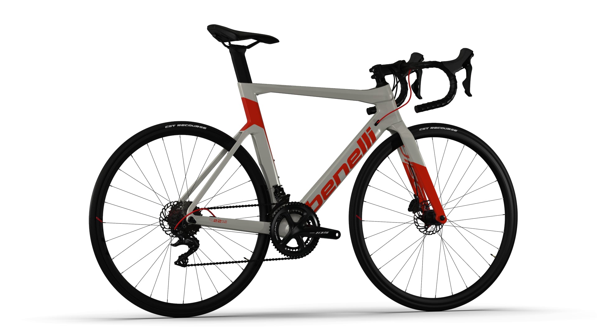 BICICLETA BENELLI (R22 4.0 PRO CARB DISK) BLANCO/ROJO TALLA L