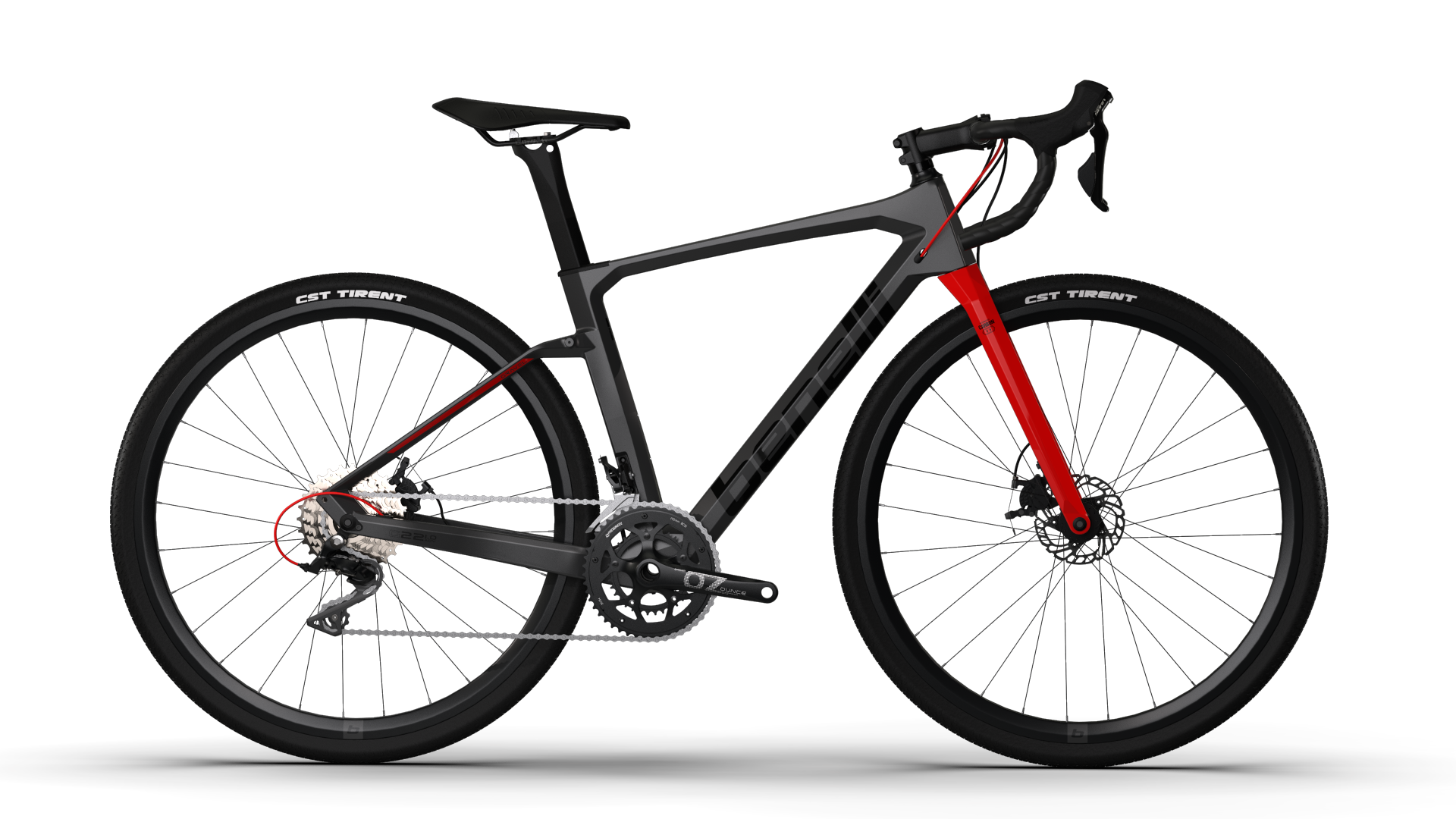 Bicicleta Gravel Benelli Carb. (G22 1.0 Adv Carb) Color Gris Oscuro/Negro Talla L