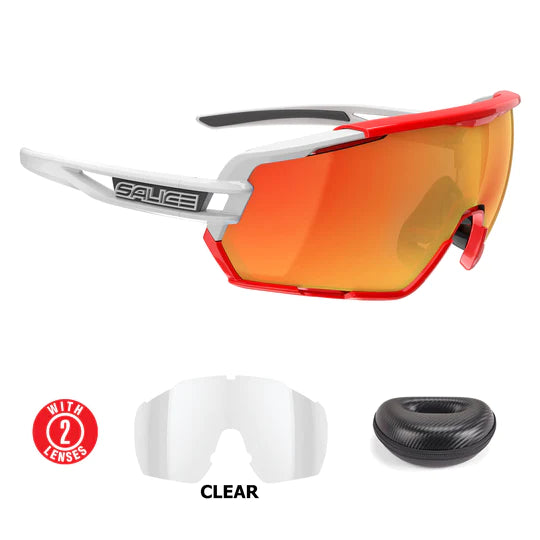 Lentes Salice modelo 020 Blanco/Rojo Rw Idro Rojo (Rw)