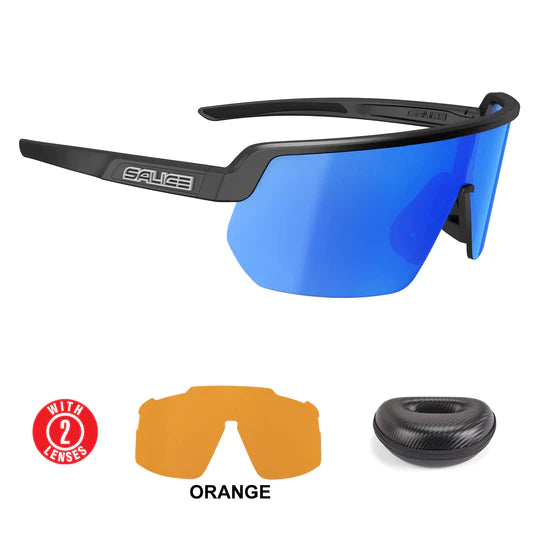 Lentes Salice modelo 023 RW Negro Mirror Hydro Blue