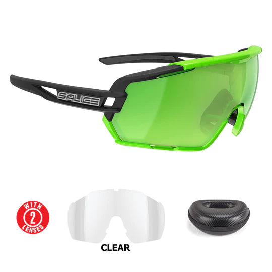 Lentes Salice modelo 020 Negro/Verde Rw Idro Verde