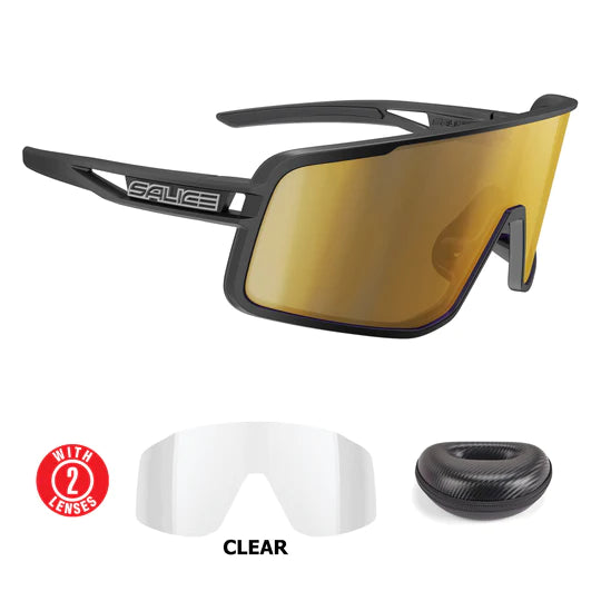 Lentes Salice Negro modelo 022 Mirror Hydro Gold (Rw)