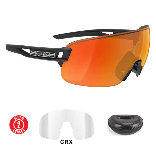 Lentes Salice modelo 021 Negro Mirror Hydro Rojo (Rw)