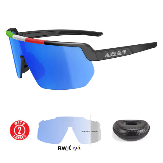 Lentes Salice 023 Negro Ita Rw Blue (Mod.023Itarw)