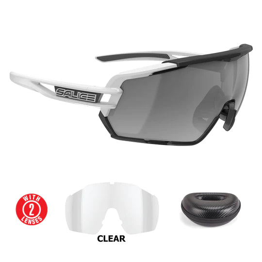 Lentes Salice Modelo 020 Blanco/Negro Rw Idro Negro (Mod 020Rw)