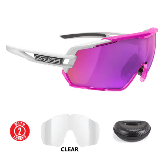 Lentes Salice modelo 020 Blanco/Fucsia Rw Idro Purpura (Rw)