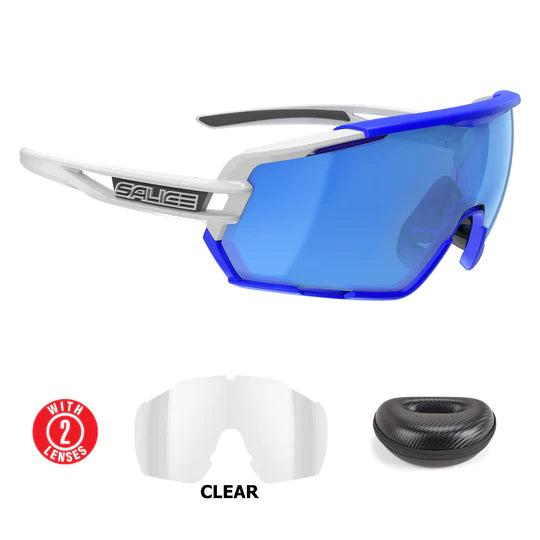 Lentes Salice modelo 020 Blanco/Azul Rw Idro Azul (Mod 020Rw)