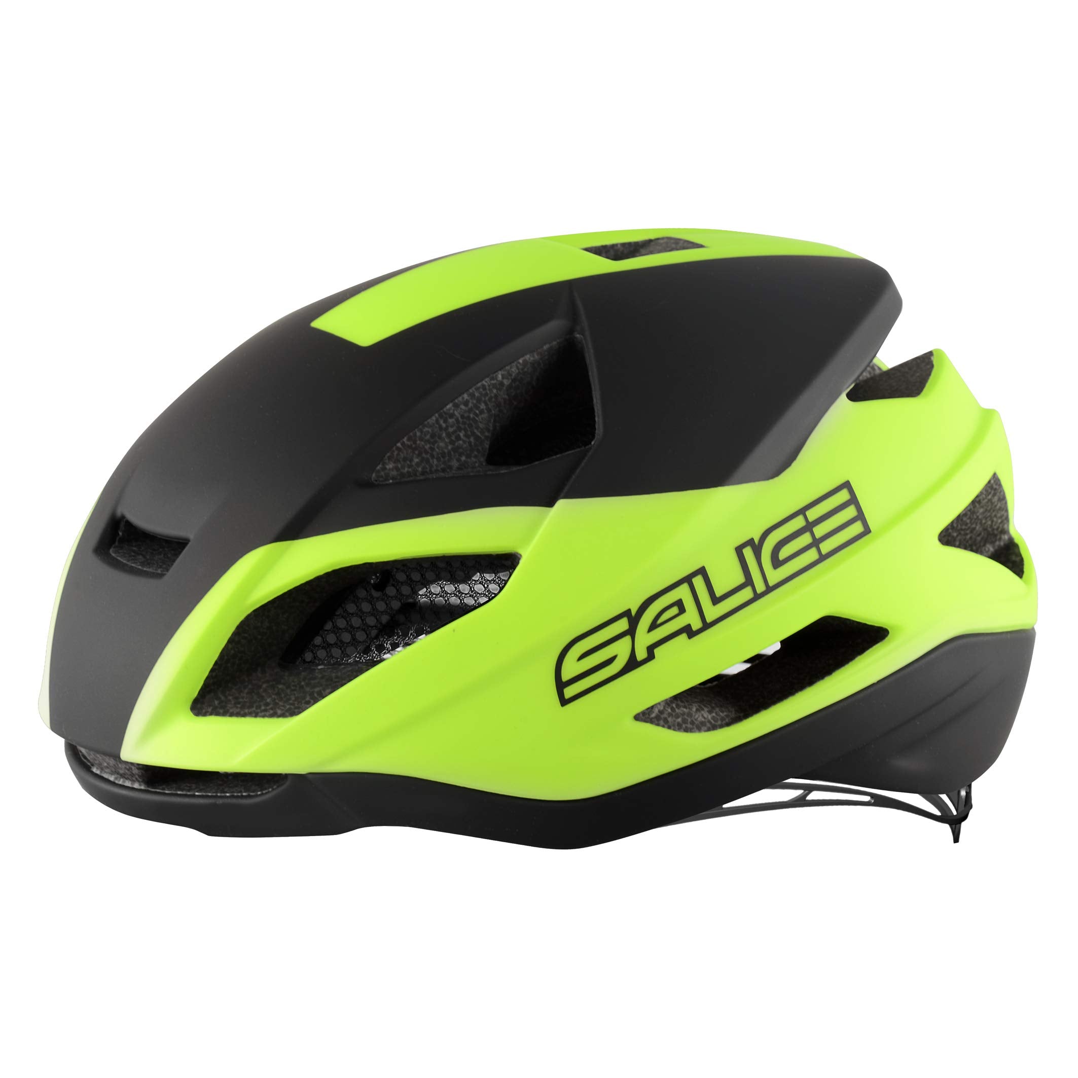 Casco Salice Bici Negro/Lime Talla S-M 52-58 (Mod Levante)