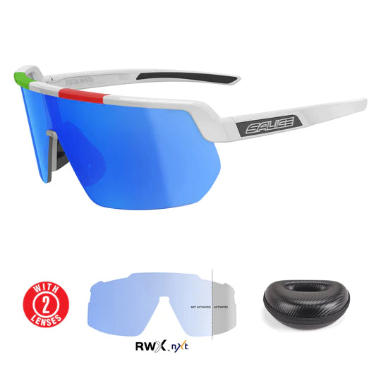 Lentes Salice modelo 023Blanco Ita Rw Blue (rw)