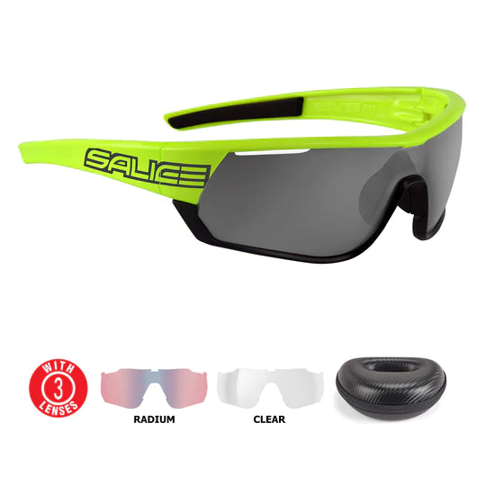 Lentes Salice modelo 016 Lime/Negro Mirror Hydro Negro (Rw)