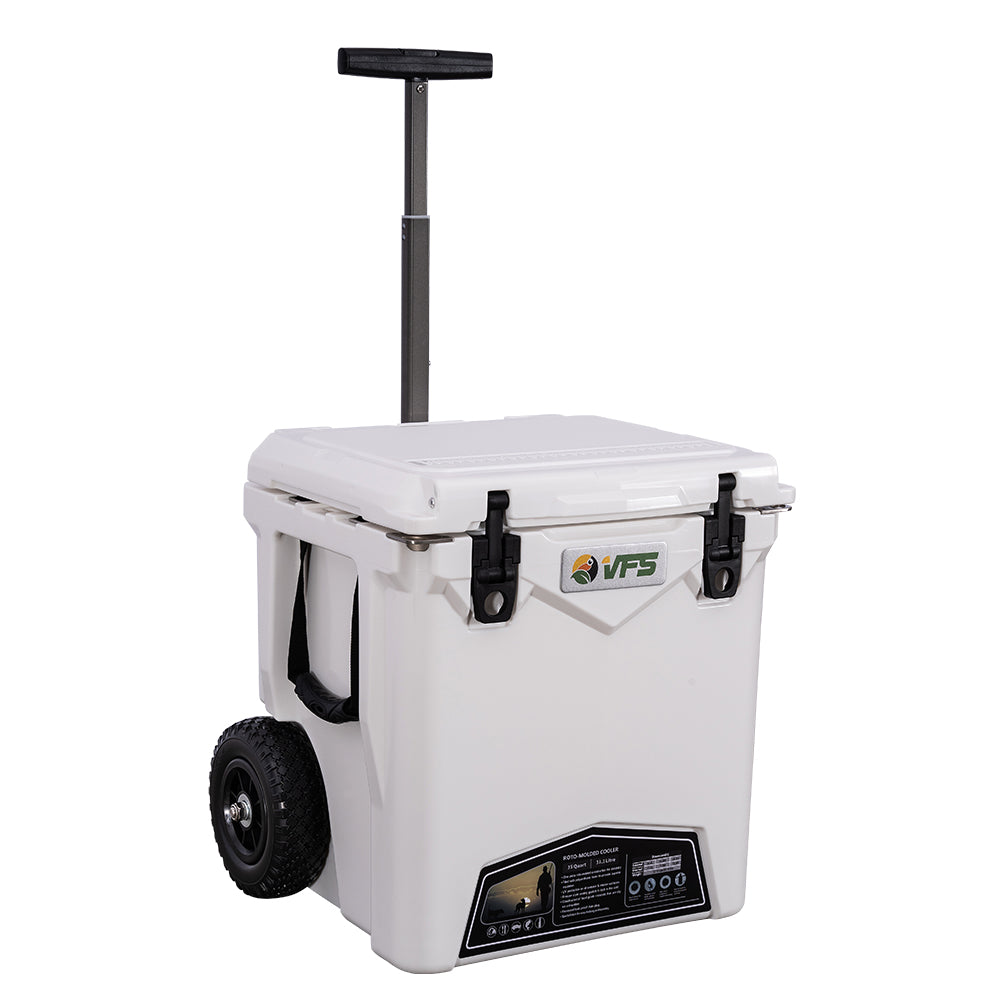 Cooler 35 QT con ruedas / Blanco