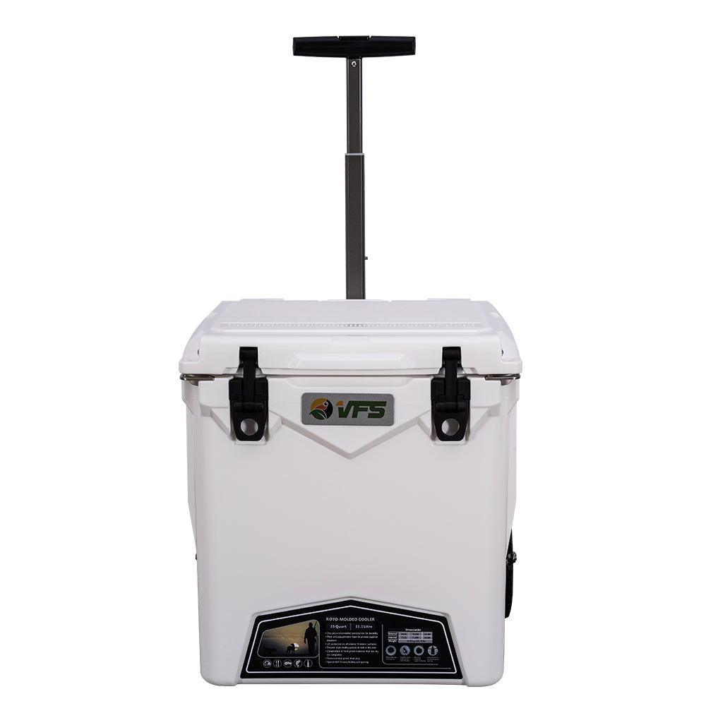 Cooler 35 QT con ruedas / Blanco