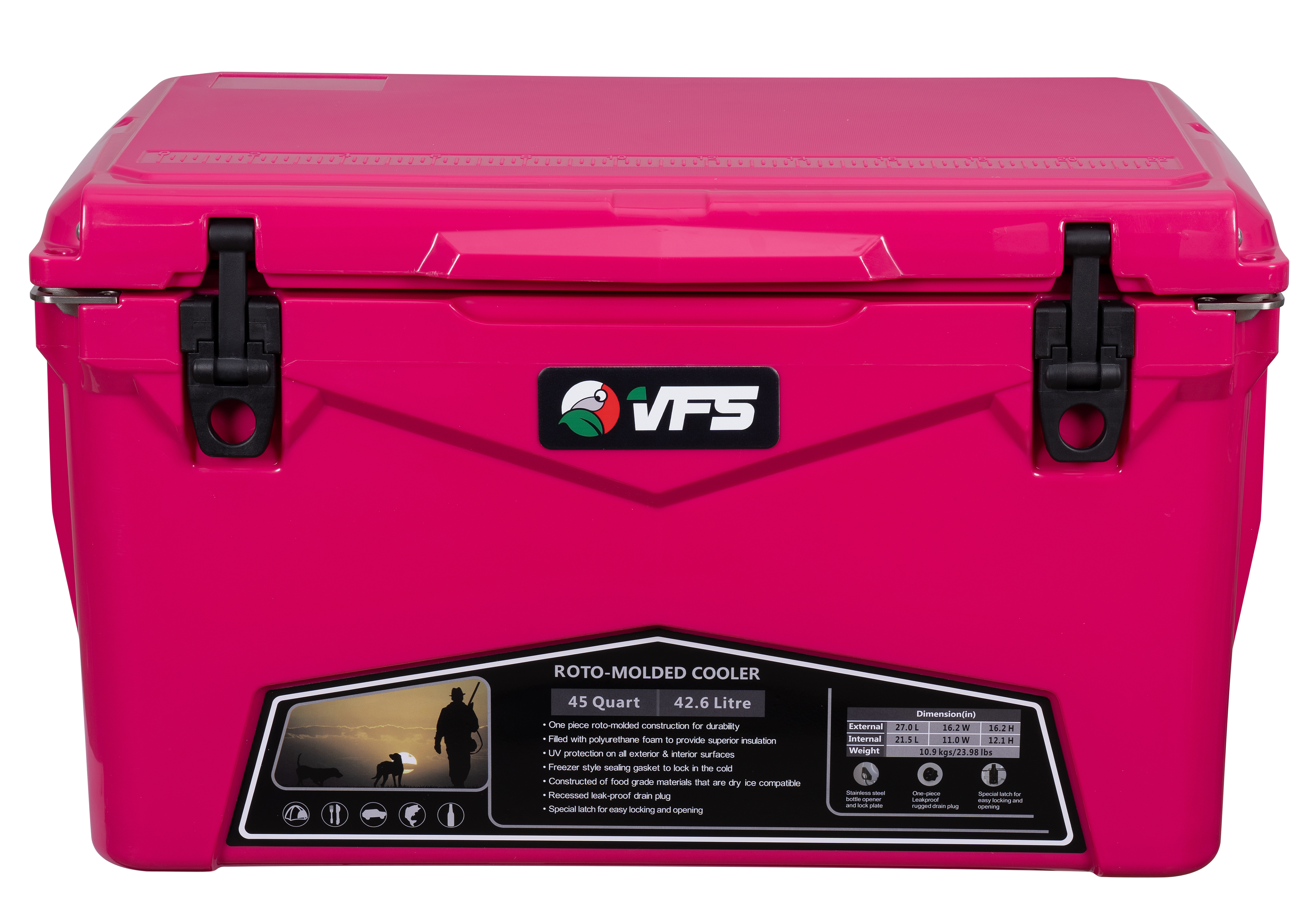 COOLER POLAR 45QT - FUSCHIA