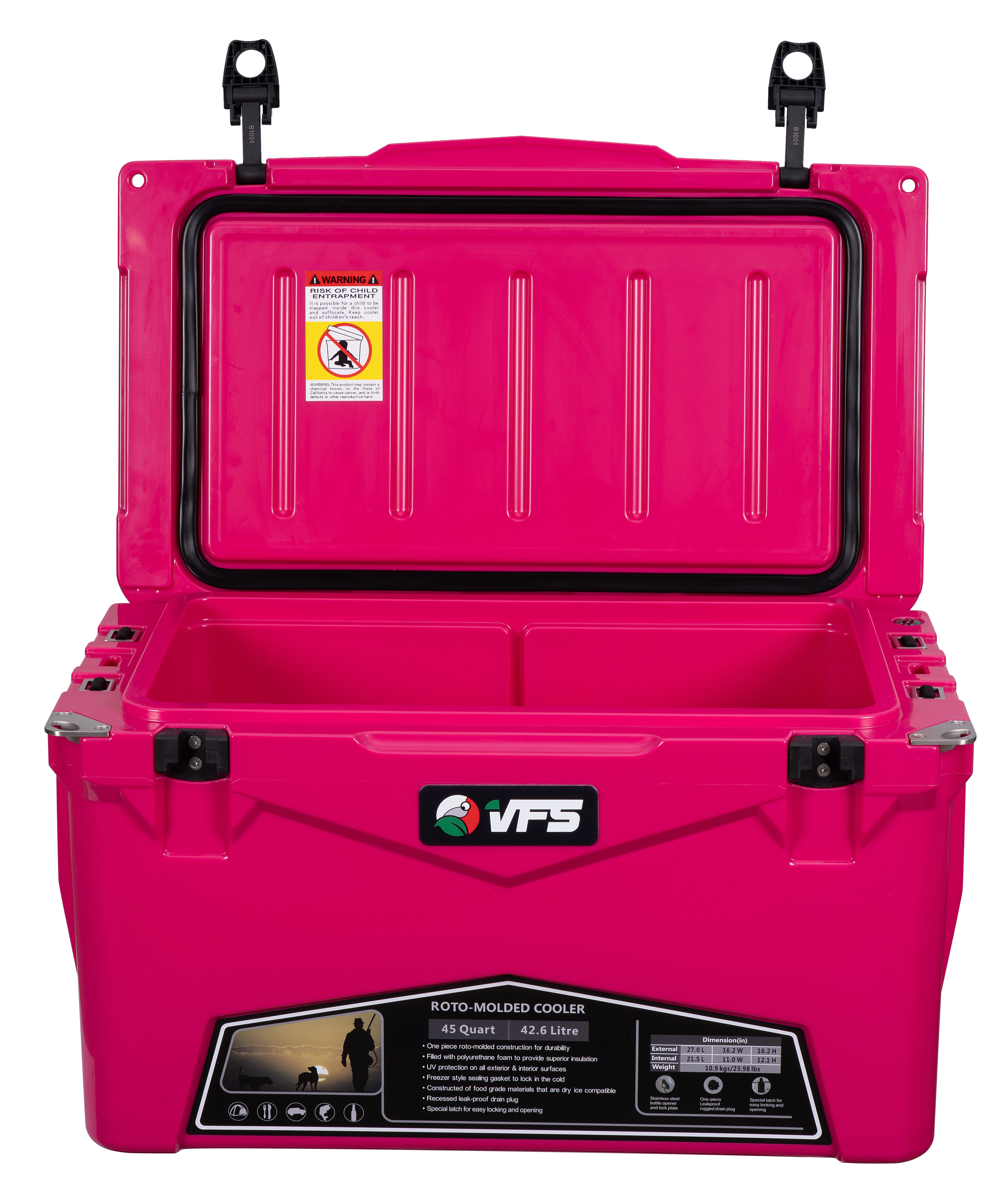 COOLER POLAR 45QT - FUSCHIA