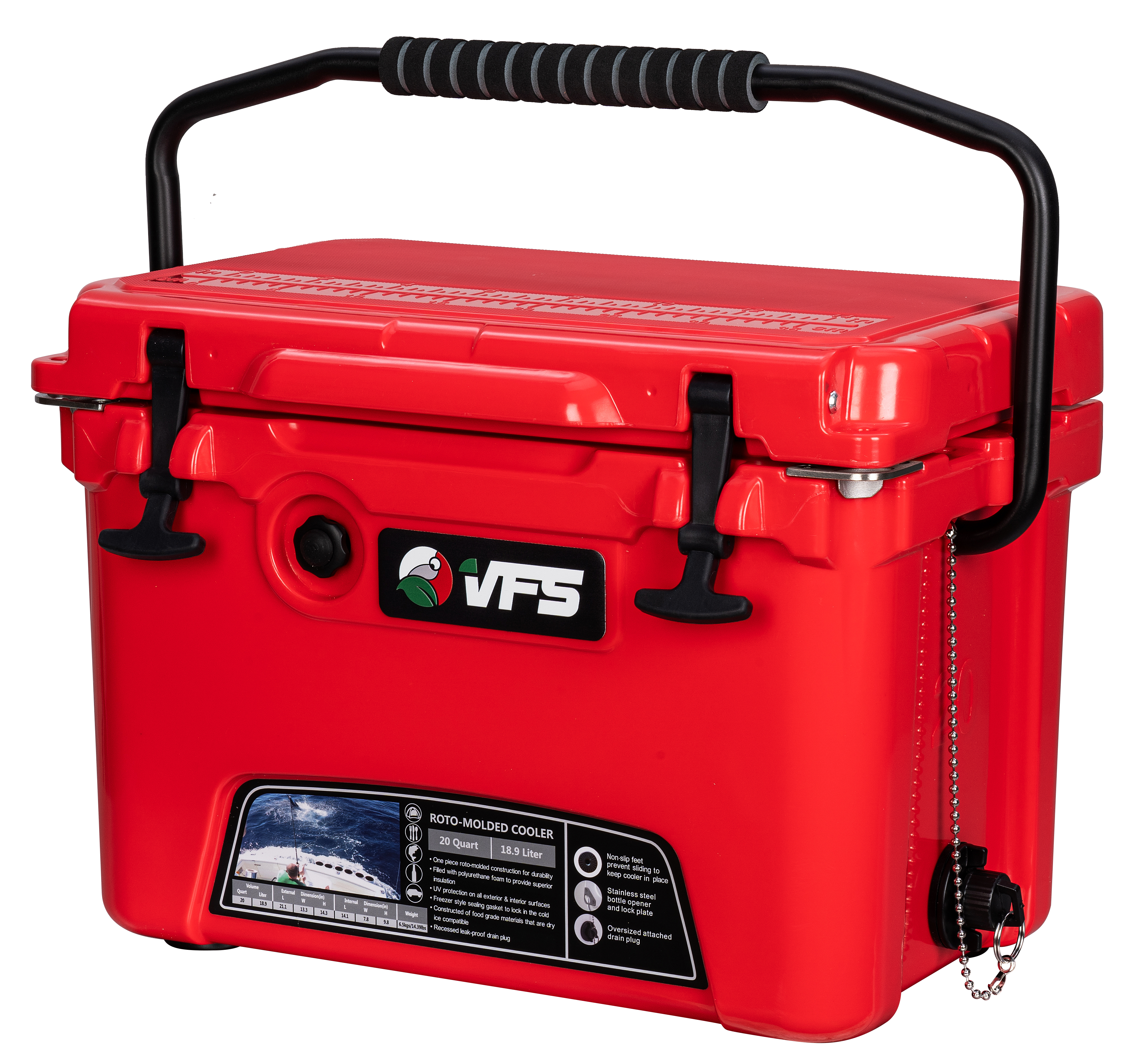 COOLER 20QT - ROJO