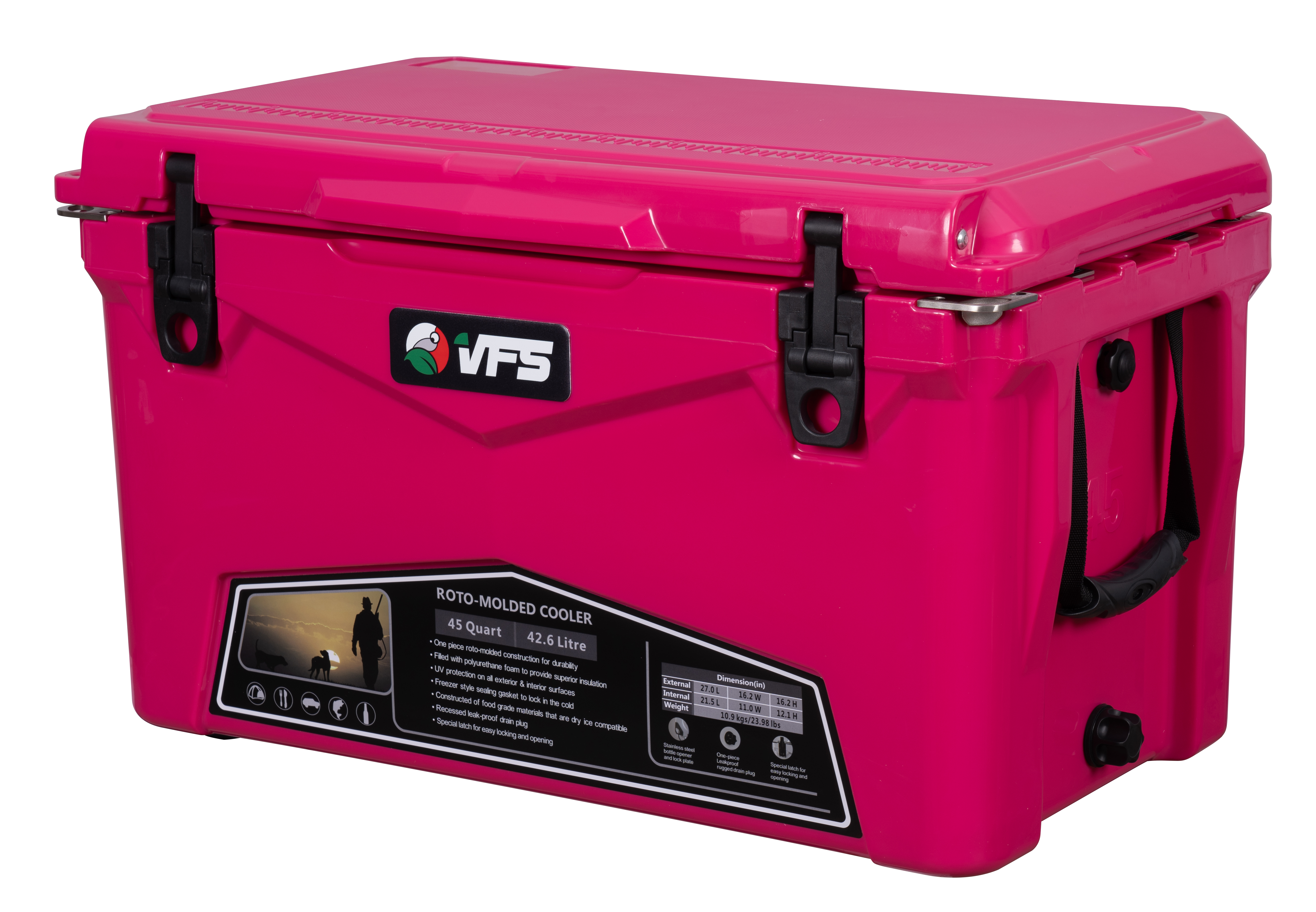 COOLER POLAR 45QT - FUSCHIA