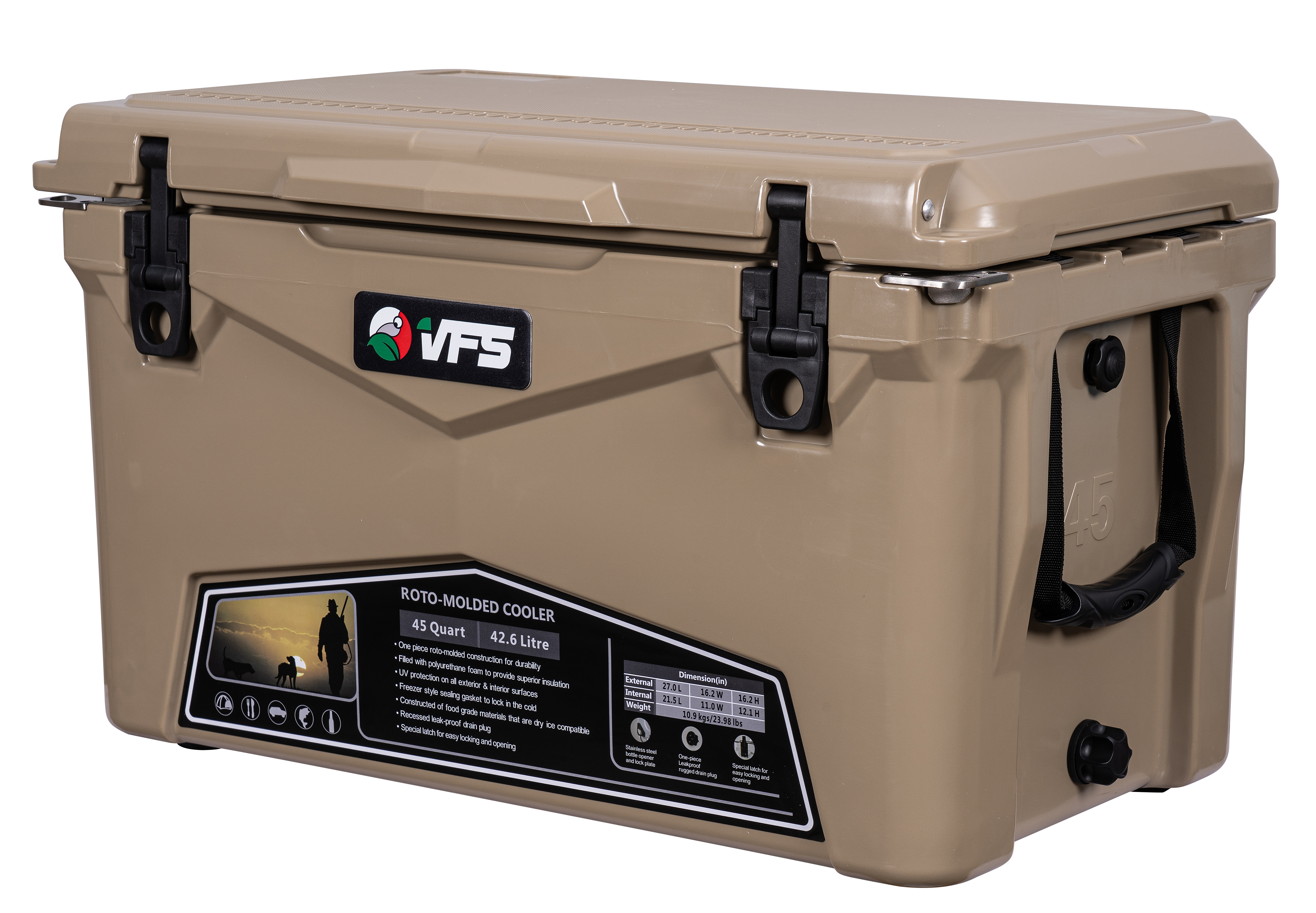 COOLER POLAR 45QT - SAND