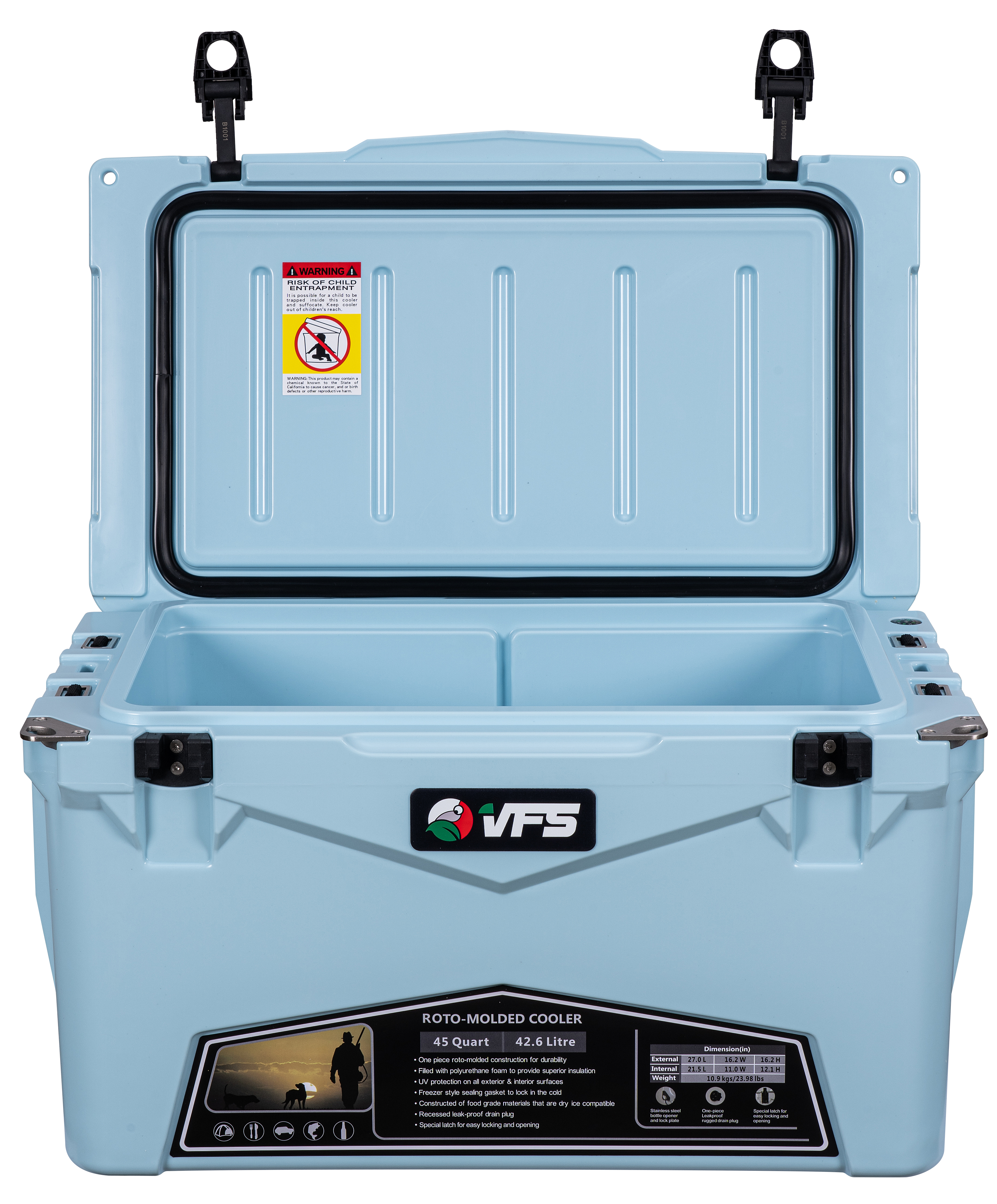 COOLER POLAR 45QT - SKY BLUE