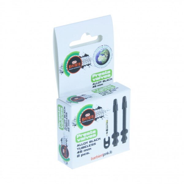 2 VALVULAS TUBELESS 45MM (ALL COLOR NEGRO + ACCESORIOS)