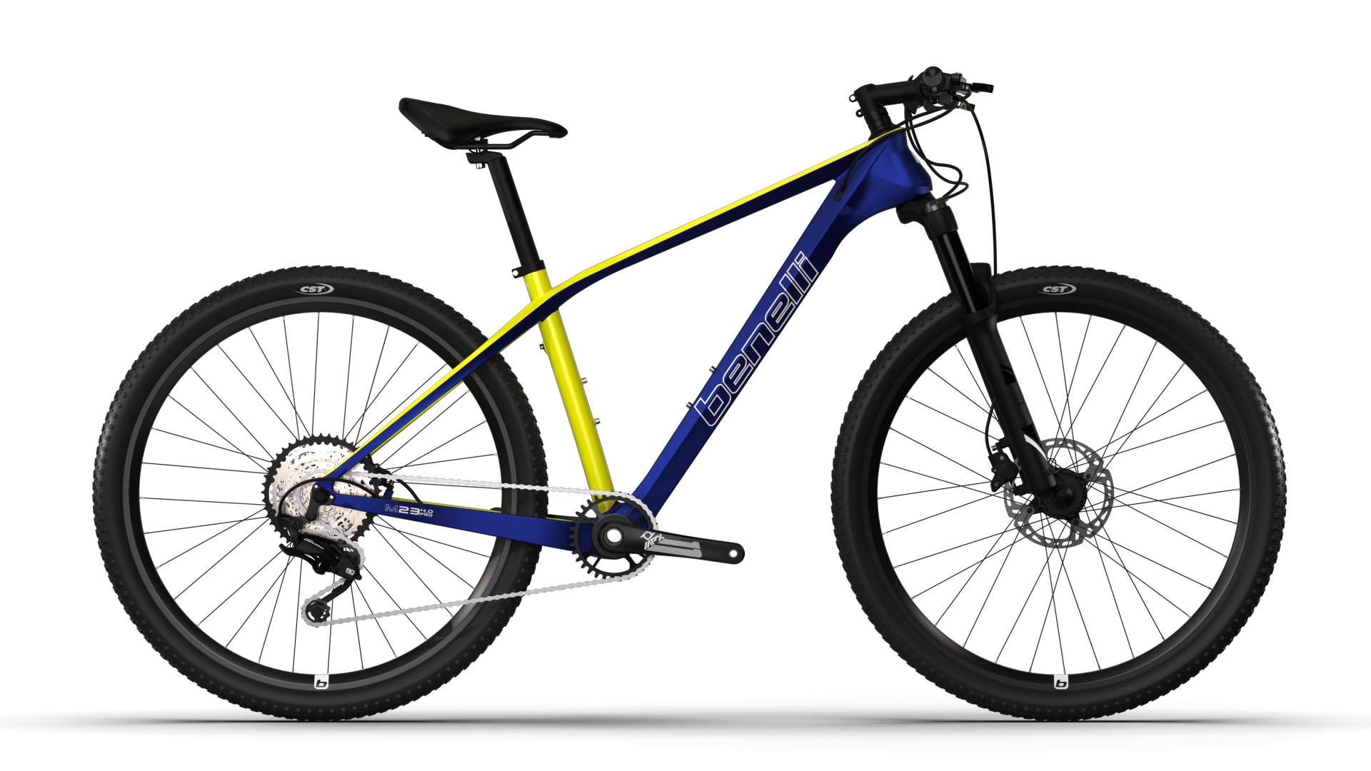 BICICLETA BENELLI (M23 4.0 PRO CARB 29) O.BLUE/YELLOW TALLA S.