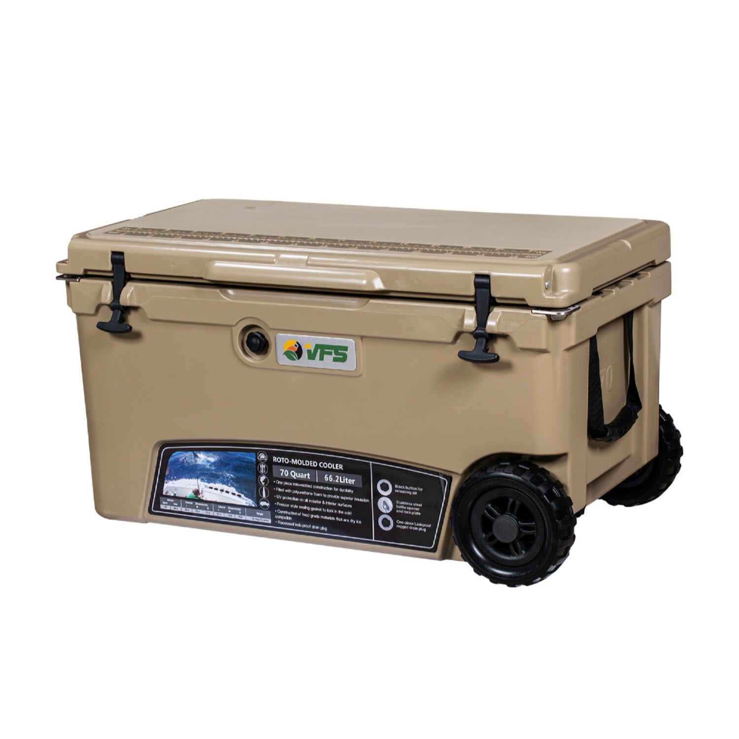 Cooler 70Qt W/Wheel - Sand