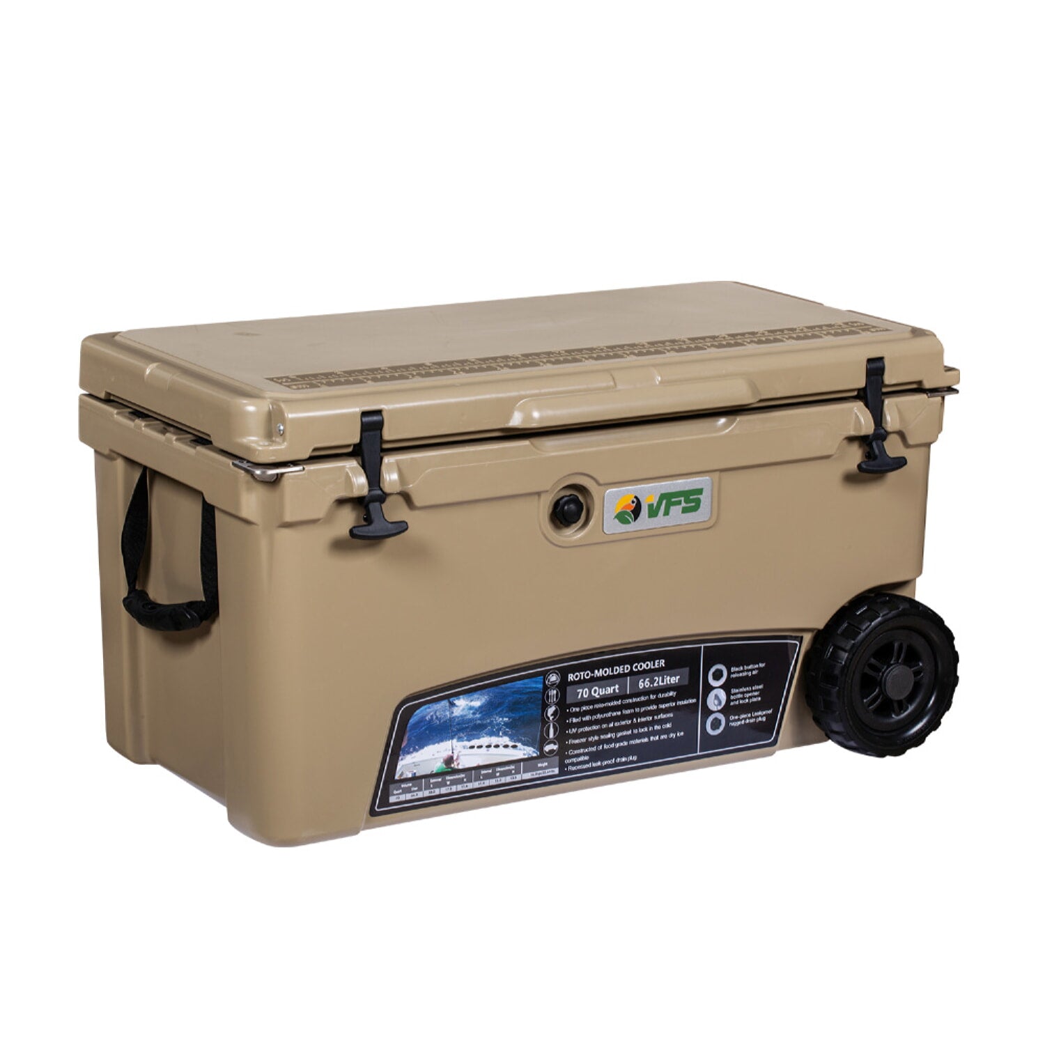 Cooler 70Qt W/Wheel - Sand